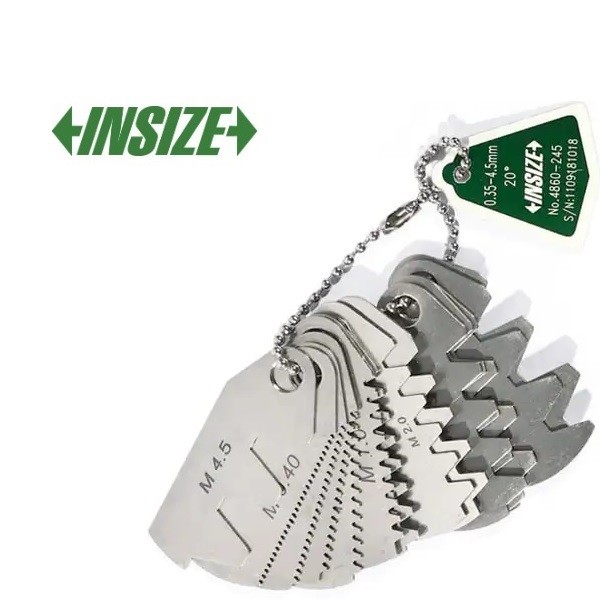 شابلون دنده ای ذوزنقه ای 20 درجه اینسایز4.5-0.35 mm مدل 245-4860  4860-245
