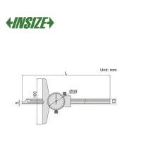 کولیس عمق سنج ساعتی اینسایز mm300) cm30) مدل 300-1340 1340-300